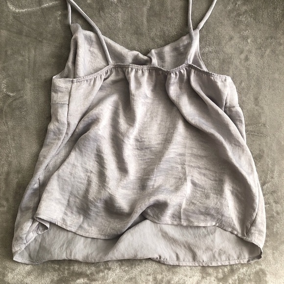 Persaya Women’s Silver cowl neck tank top size Medium Stretch Party Date - Picture 2 of 3